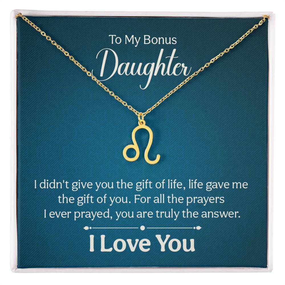 Gift of Life Leo  Zodiac Necklace Gold Tone Standard Box